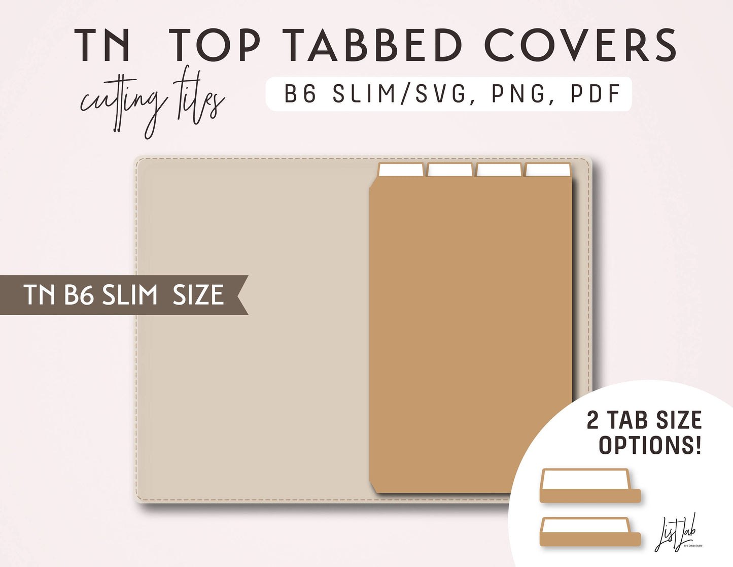 B6 Slim TN TOP TABBED COVERS KIT  Cutting Files Set
