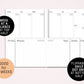 A6 TN DUTCH DOOR STYLE MONTHLY-WEEKLY-DAILY DOT GRID TN Printable Booklet Set
