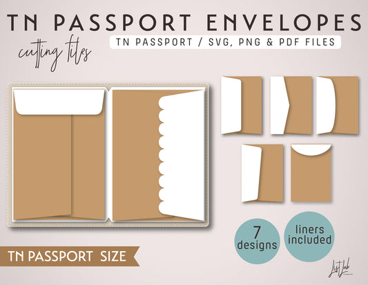 Passport TN ENVELOPES Cutting Files Set