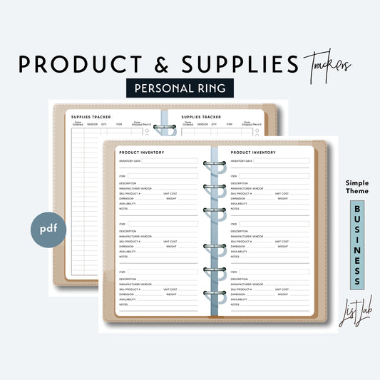 Personal Ring PRODUCT AND SUPPLIES Trackers Printable Insert Set