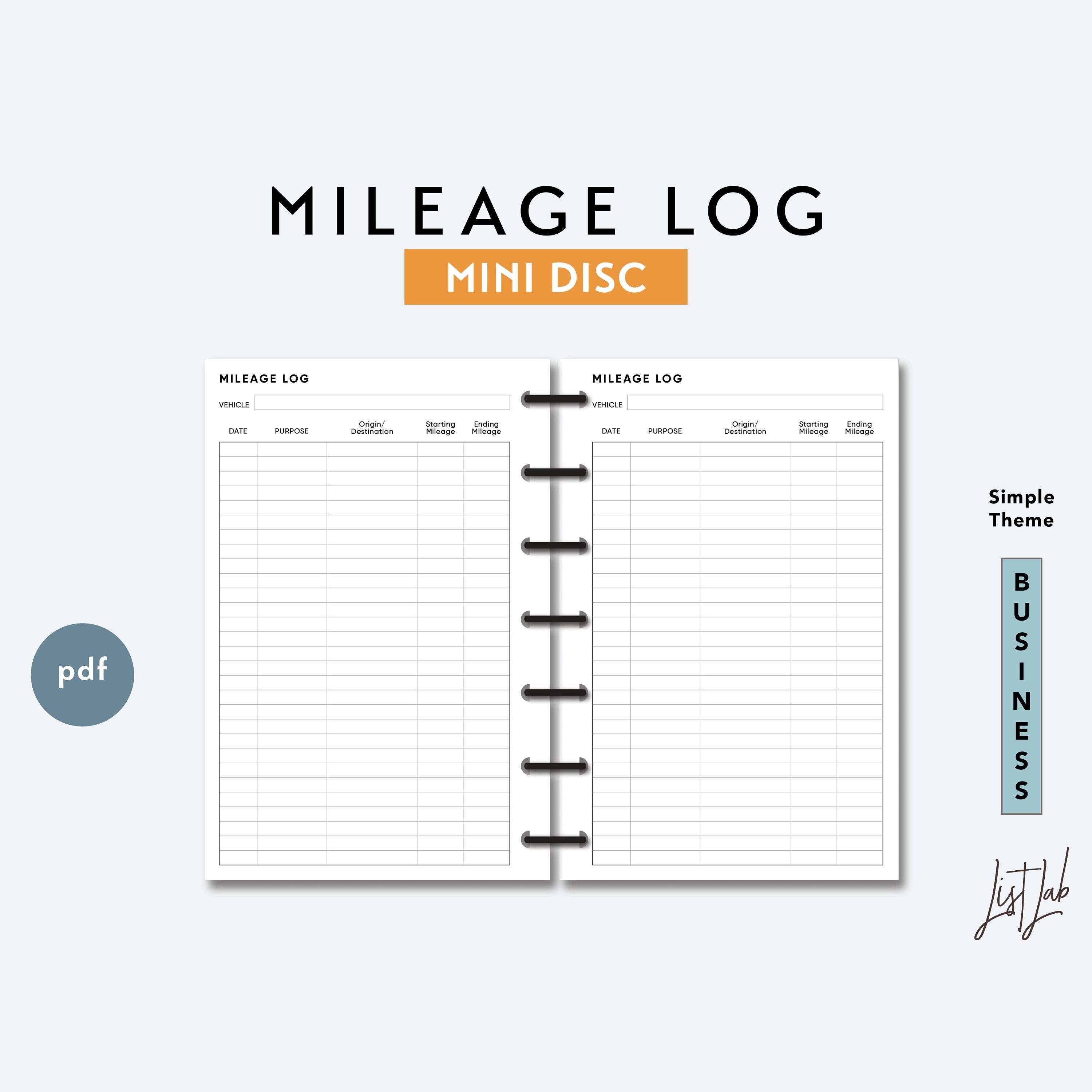 PR161 - The Book Log - Printable Insert – My Minimal Planner