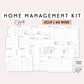 ECLP / A5 Wide Ring HOME MANAGEMENT KIT Printable Insert Set