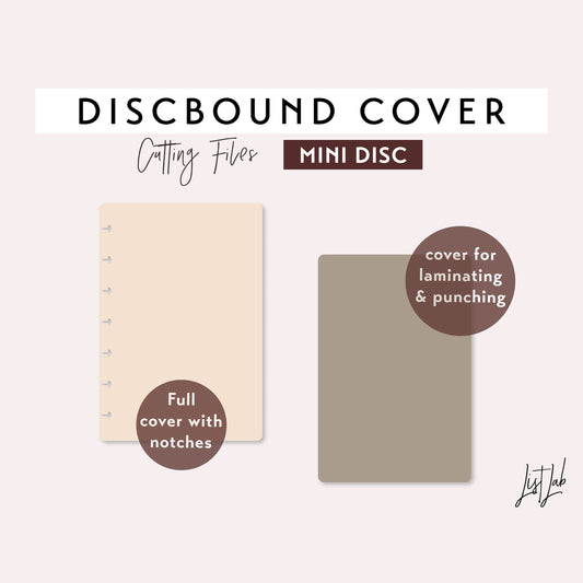 Mini Discbound PLANNER COVER Cutting Files Set