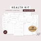 A4 and Letter Size  Ring / Discbound HEALTH Kit Printable Set