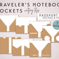 Passport TN Pockets  Die Cutting Files (7 Designs) - fits Midori Passport Size