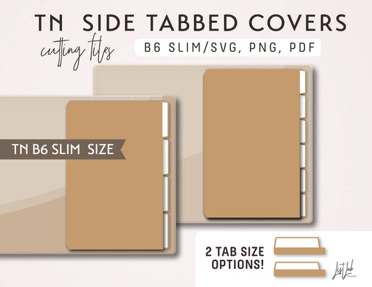 B6 Slim TN SIDE TABBED COVERS Kit Cutting Files Set