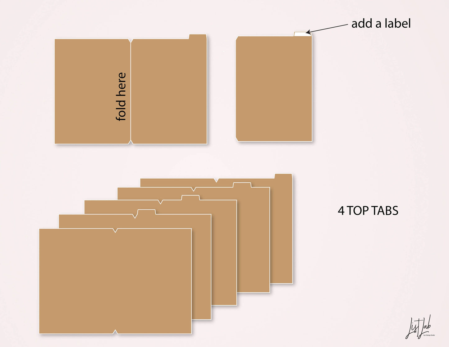 A6 TN TOP Tabbed Covers Kit Cutting Files Set