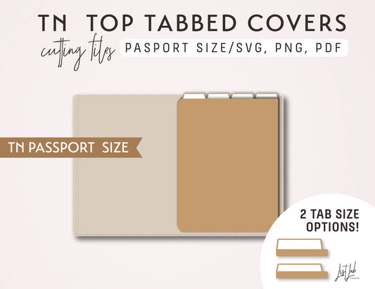 Passport TN TOP TABBED COVERS Kit Cutting Files Set