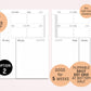 Personal Wide Ring DUTCH DOOR Style Monthly-Weekly-Daily Dot Grid Printable Insert Set