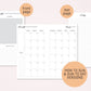 Personal TN DUTCH DOOR STYLE MONTHLY-WEEKLY-DAILY DOT GRID TN Printable Booklet Set