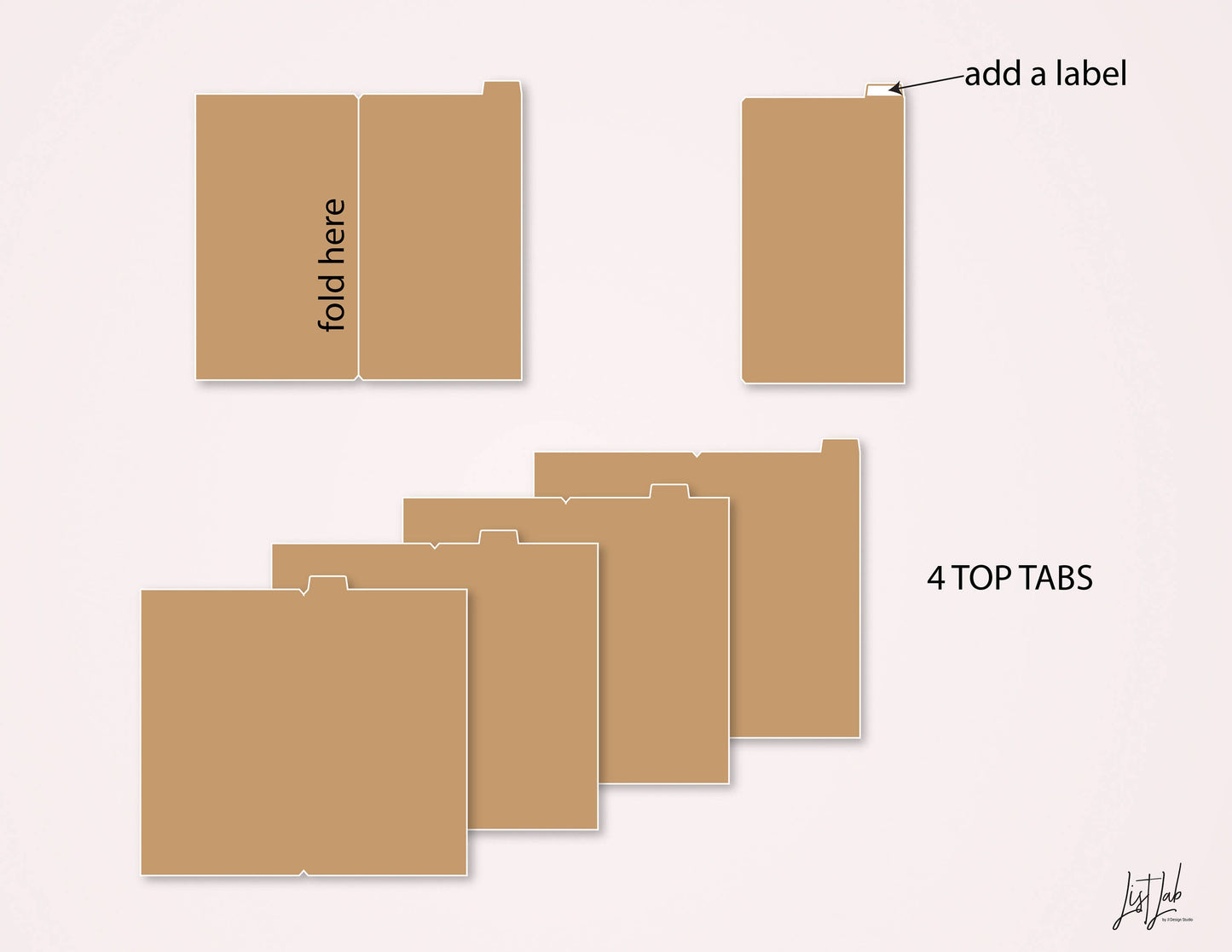 Personal TN TOP Tabbed Covers Kit Cutting Files Set