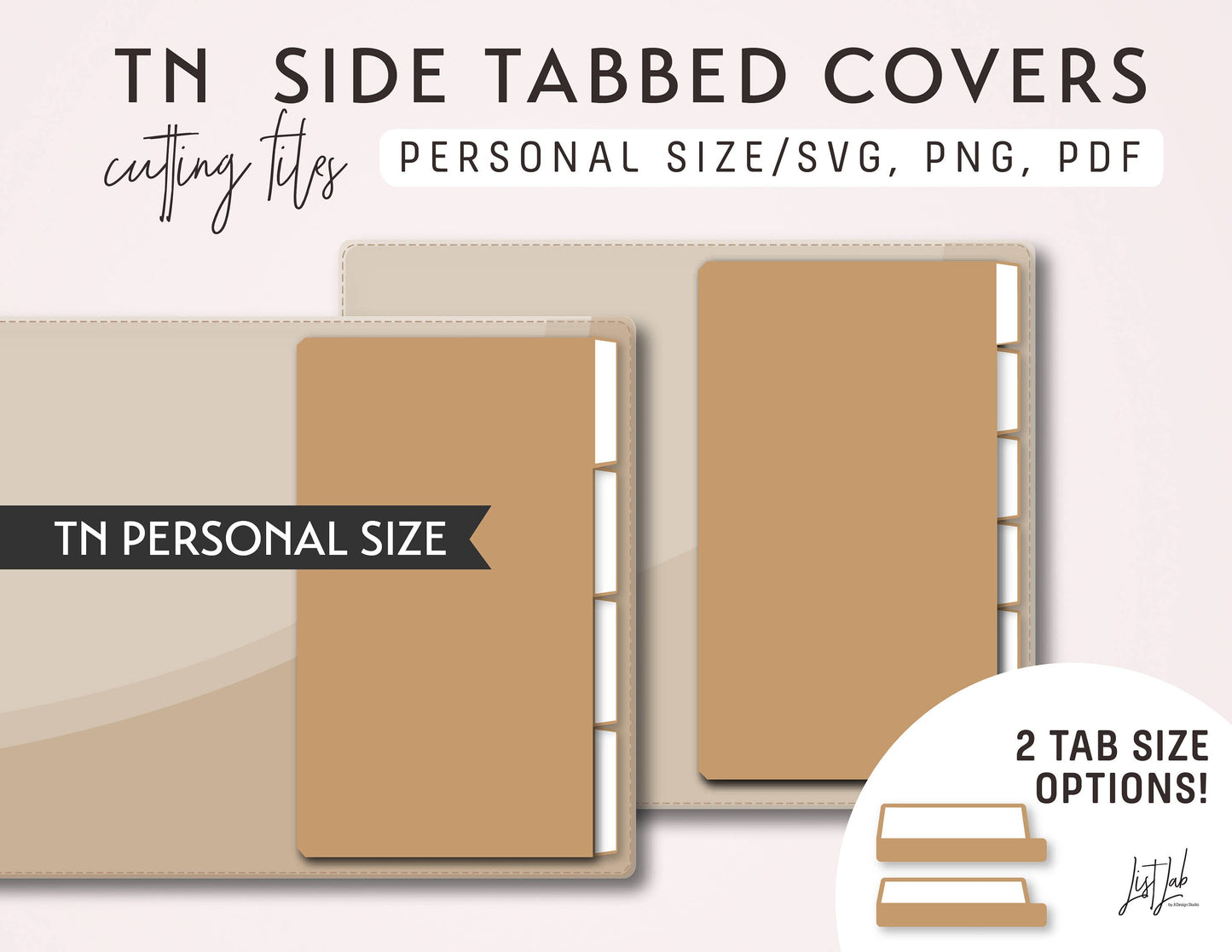 Personal TN SIDE TABBED COVERS KIT Cutting Files Set