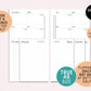 A6 Ring DUTCH DOOR Style MONTHLY-WEEKLY-DAILY DOT GRID Printable Set