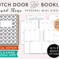 Personal Wide Ring DUTCH DOOR Style Monthly-Weekly-Daily Dot Grid Printable Insert Set