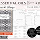 B6 TN ESSENTIAL OILS Planner Journal Kit Printable Booklet Set