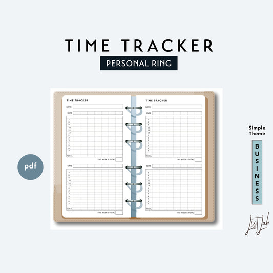 Personal Ring TIME TRACKER Printable Insert Set