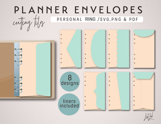 Personal Ring PLANNER ENVELOPES Cutting Files Set