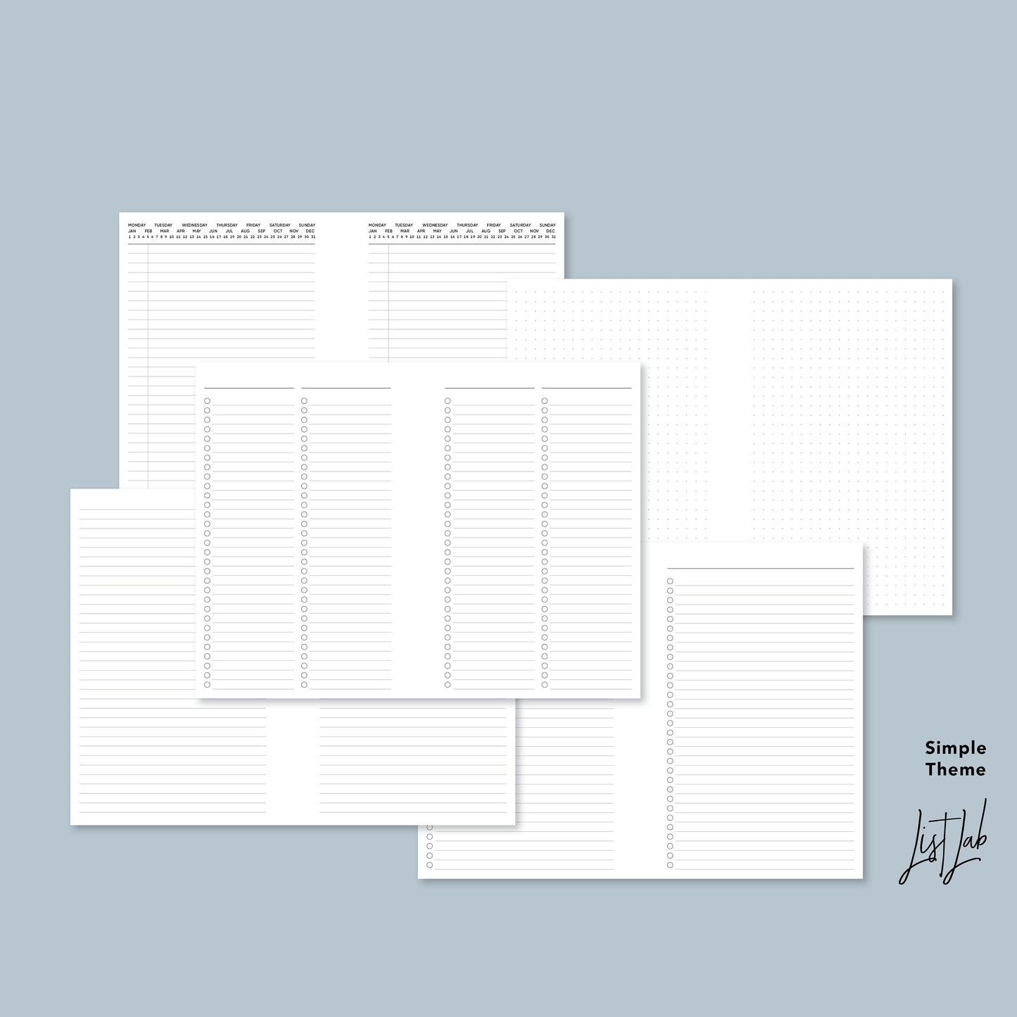 Mini Discbound ESSENTIALS KIT Printable Insert Set
