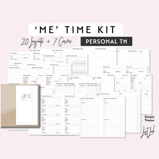 Personal TN ME TIME Kit Printable Insert Set