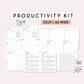 ECLP / A5 Wide Ring PRODUCTIVITY Kit Printable Insert Set