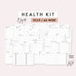 ECLP / A5 Wide Ring HEALTH Kit Printable Planner Insert Set