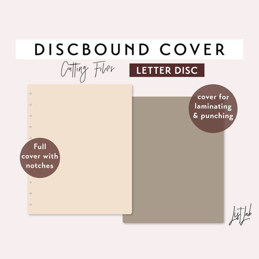 Letter Discbound PLANNER COVER Cutting Files Set
